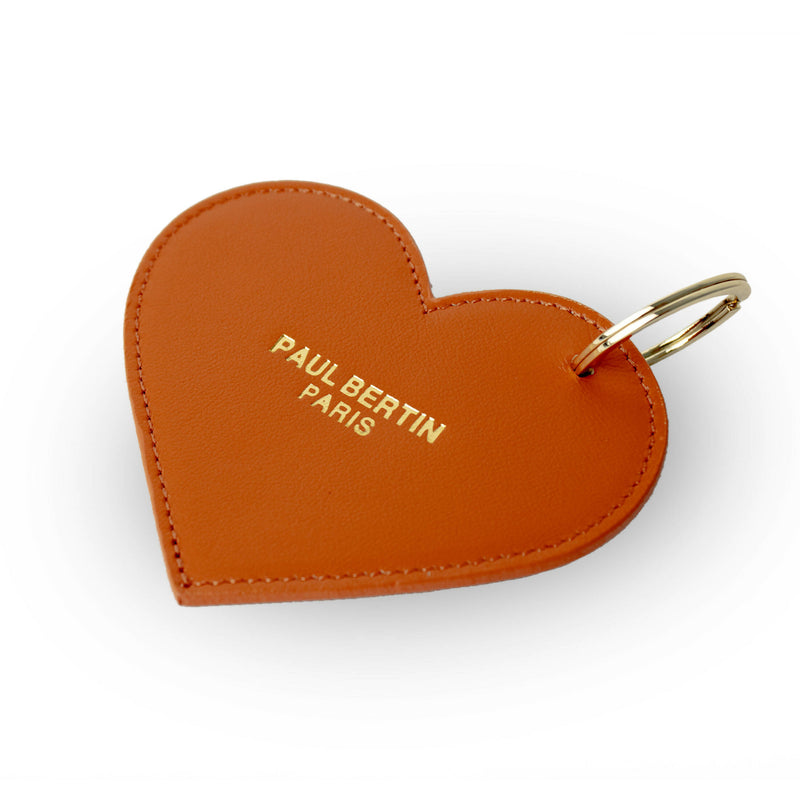 lether heart keychain