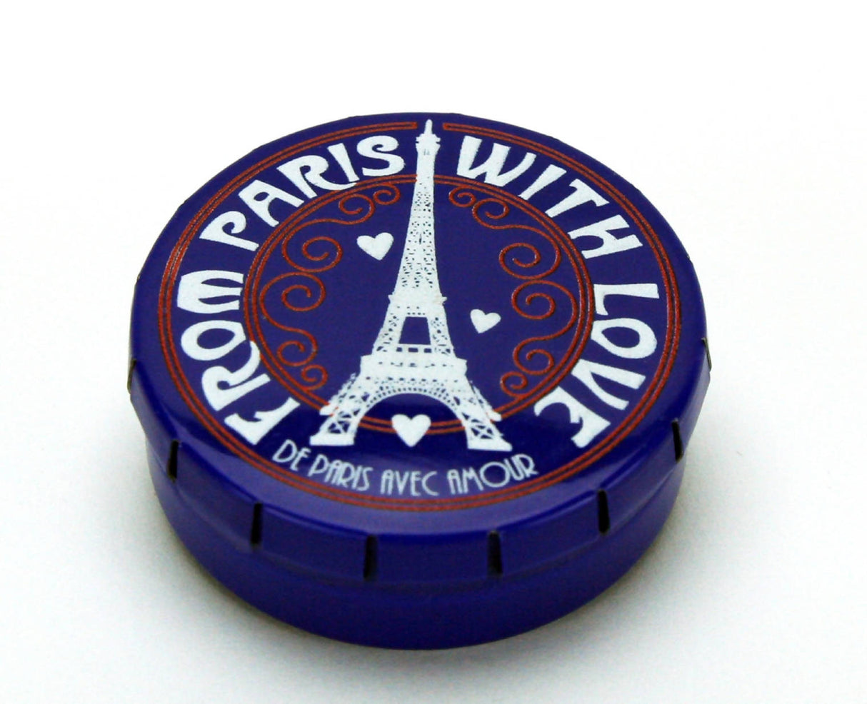 Mint candies box - From Paris with love - BLUE TIN