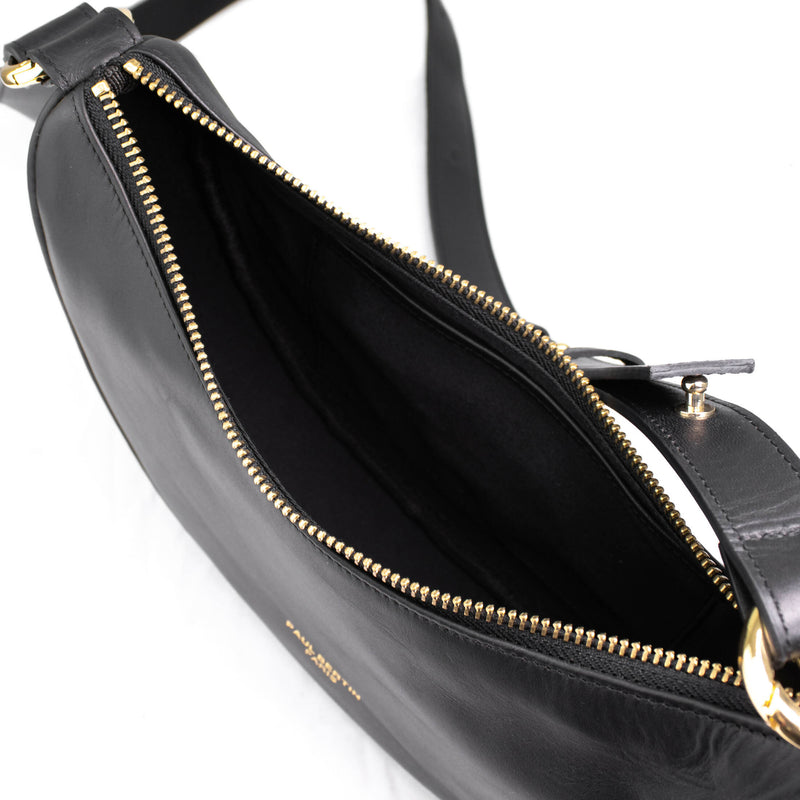 Black smooth leather Casa fanny pack