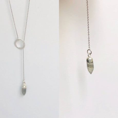Mya Labradorite/Amethyst Long Necklace
