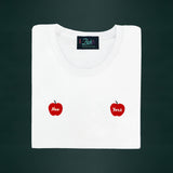Glows in the Dark Woman White T-Shirt - Double Apples