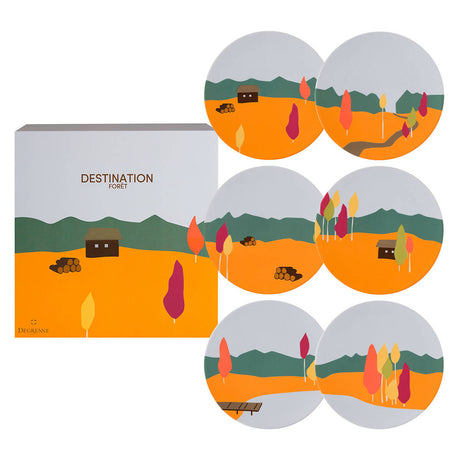 DESTINATION FORET - Set of 6 dinner plates by Degrenne