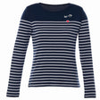 Front of the Navy french stripes top