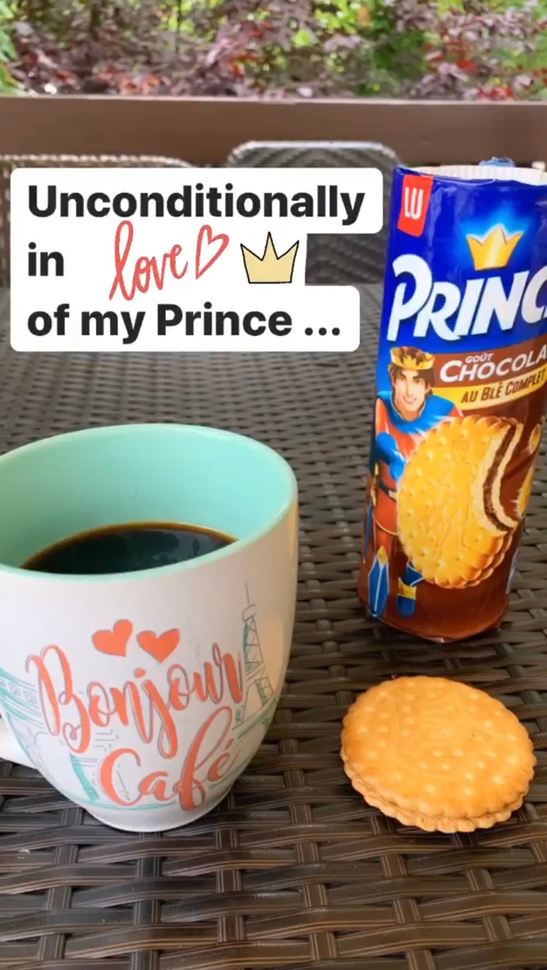 Biscuits Prince by Lu with a coffee