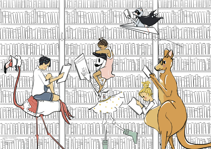 Library - ANNE VUITTON illustrations-