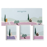 DESTINATION SUD - Gift box of 3 small rectangular plates / trays