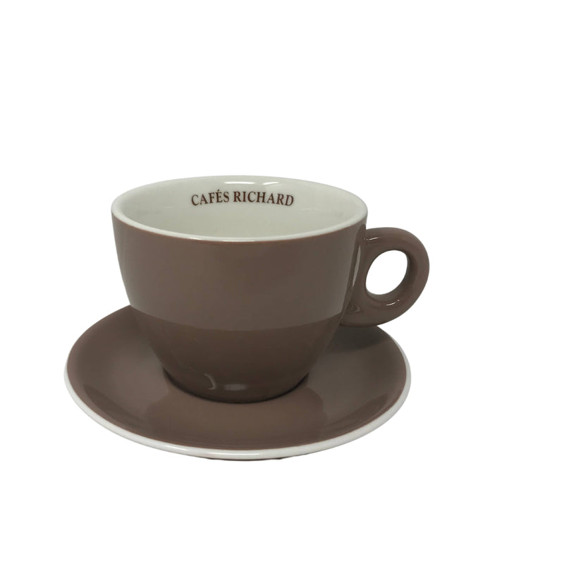 Cappuccino Cup and Saucer - Brown