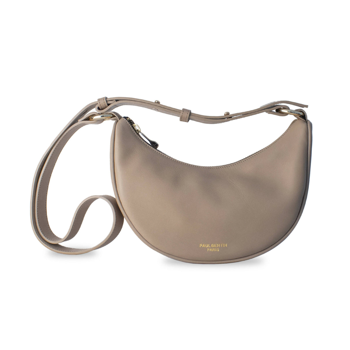 Smooth beige leather fanny pack