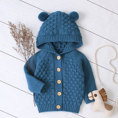 Knitted Hooded Jacket
