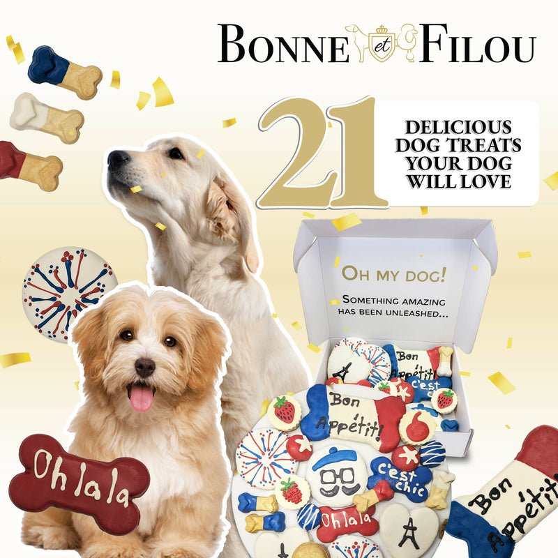 French Themed Dog Treats Gift Box