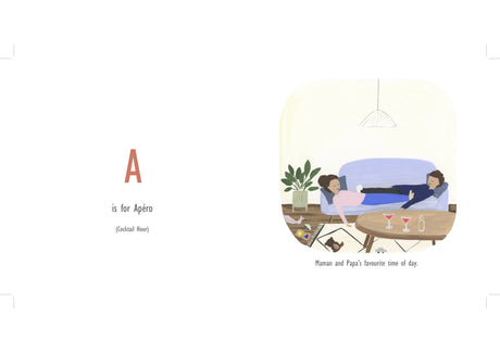 a page of The Parisian ABCs by Emily Gaudichon, explaining a french word for the letter A