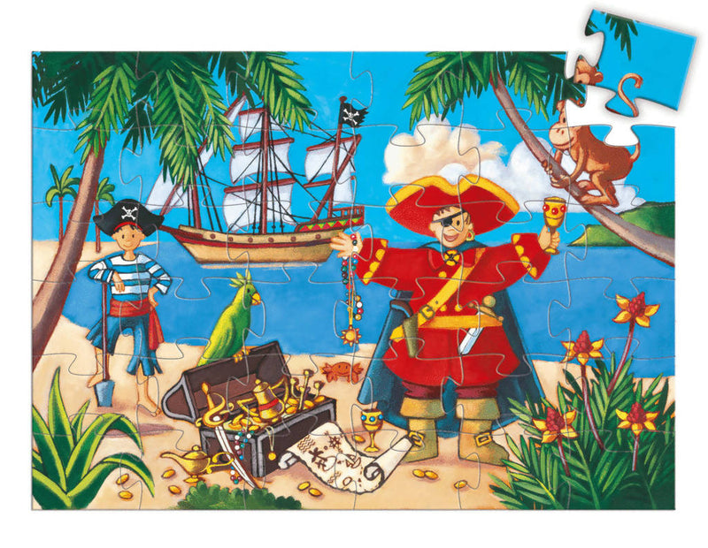 Puzzle Silhouette Pirate and Treasure- Djeco